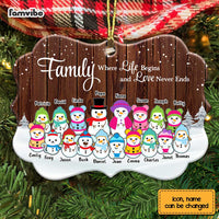 Personalized Snowman Family Grandma Grandpa Benelux Ornament OB12 85O67 thumb 1
