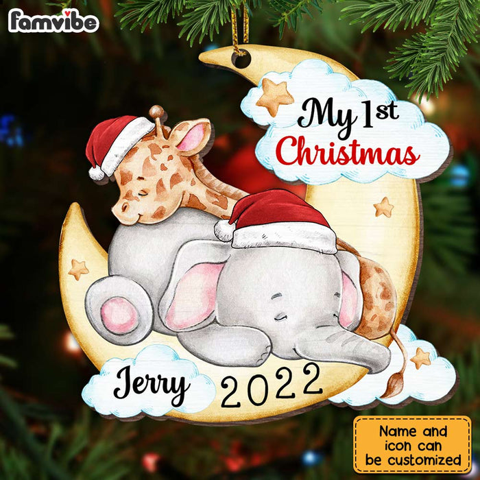 Personalized Animal Baby First Christmas Ornament OB43 32O28 1