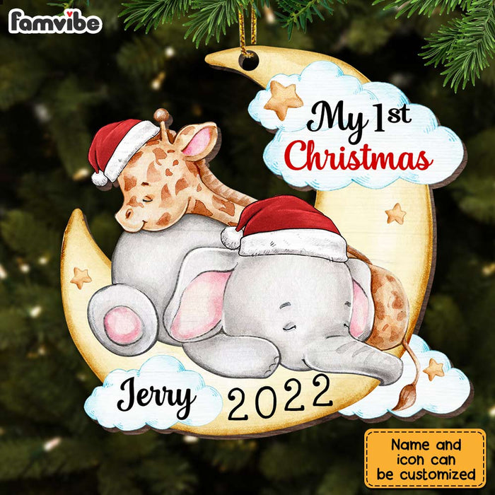Personalized Animal Baby First Christmas Ornament OB43 32O28 1