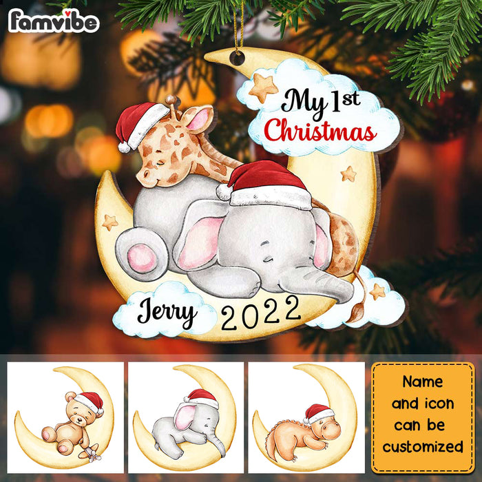 Personalized Animal Baby First Christmas Ornament OB43 32O28 1