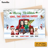 Personalized Family On Red Truck Christmas Card OB13 30O47 thumb 1