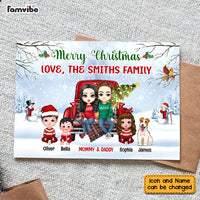 Personalized Family On Red Truck Christmas Card OB13 30O47 thumb 1