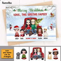 Personalized Family On Red Truck Christmas Card OB13 30O47 thumb 1