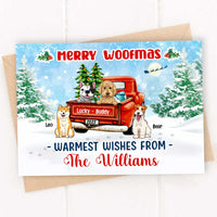 Personalized Dog Family Red Truck Card OB12 30O47 thumb 1
