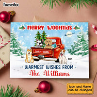 Personalized Dog Family Red Truck Card OB12 30O47 thumb 1