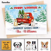 Personalized Dog Family Red Truck Card OB12 30O47 thumb 1