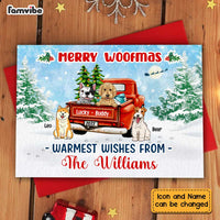 Personalized Dog Family Red Truck Card OB12 30O47 thumb 1