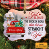 Personalized God Blessed Red Truck Couple Benelux Ornament OB11 23O34 1