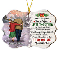 Personalized Old Couple Christmas Benelux Ornament OB12 23O47 thumb 1