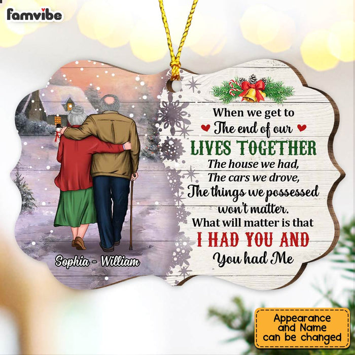 Personalized Old Couple Christmas Benelux Ornament OB12 23O47 1
