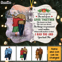 Personalized Old Couple Christmas Benelux Ornament OB12 23O47 thumb 1