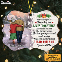 Personalized Old Couple Christmas Benelux Ornament OB12 23O47 thumb 1