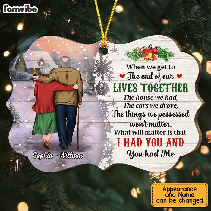 Personalized Old Couple Christmas Benelux Ornament OB12 23O47 1