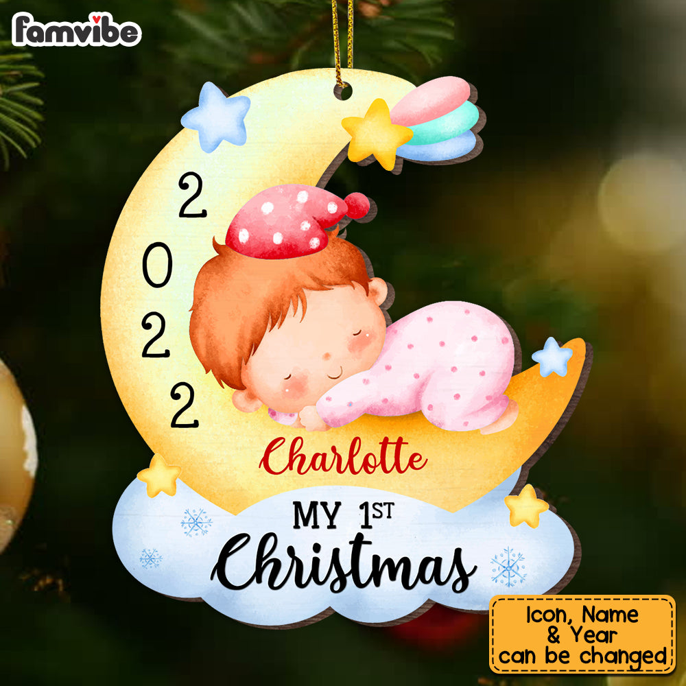 Personalized Baby First Christmas Ornament OB31 30O53 Primary Mockup