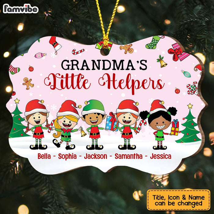 Personalized Grandma Little Helpers Benelux Ornament OB31 85O47 1