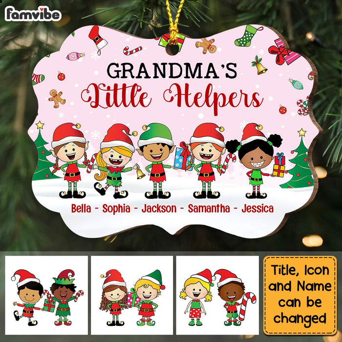 Personalized Grandma Little Helpers Benelux Ornament OB31 85O47 1