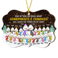 Personalized Christmas Grandparents And Grandkids Snowman Benelux Ornament OB31 23O47 thumb 1