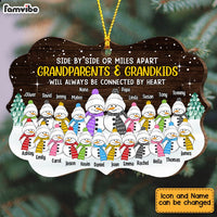 Personalized Christmas Grandparents And Grandkids Snowman Benelux Ornament OB31 23O47 thumb 1