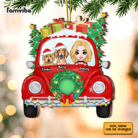 Personalized Dog Mom In Christmas Car Ornament OB34 30O67 thumb 1