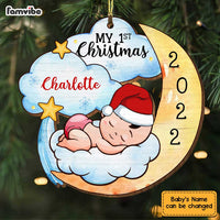 Personalized Baby's 1st Christmas Moon Ornament OB31 58O34 thumb 1