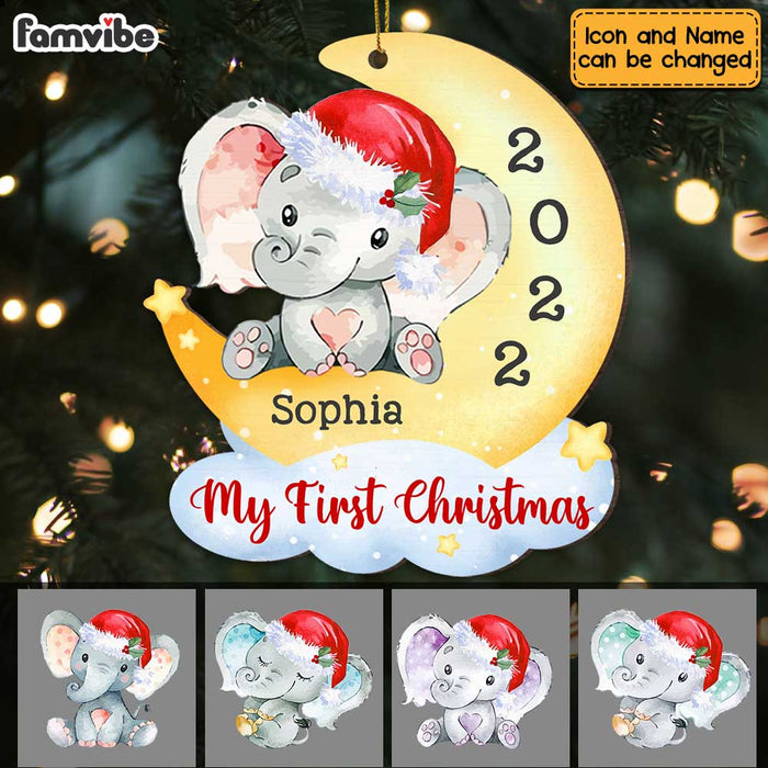 Personalized Baby's 1st Christmas Moon Ornament OB32 58O47 1