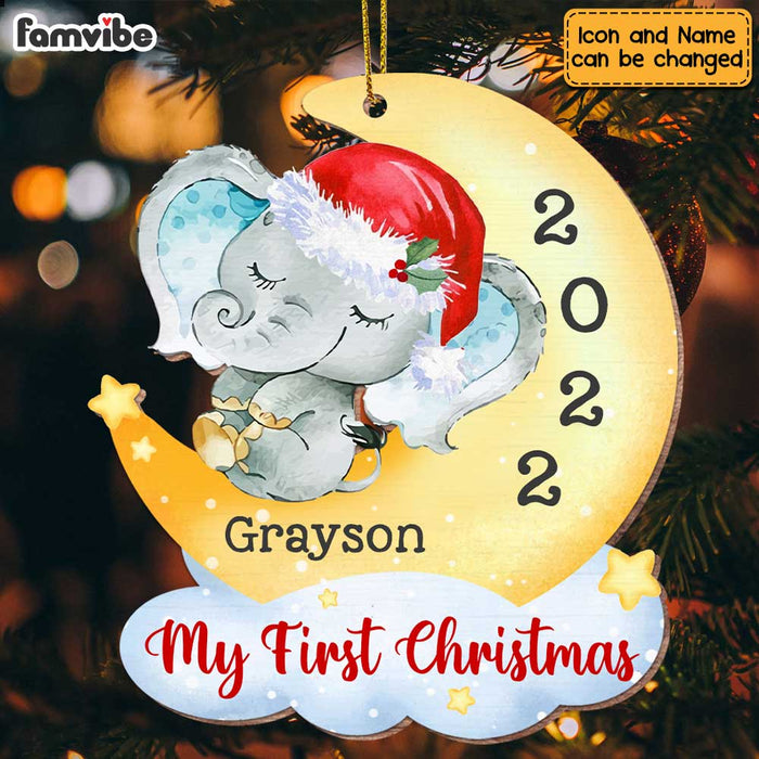 Personalized Baby's 1st Christmas Moon Ornament OB32 58O47 1