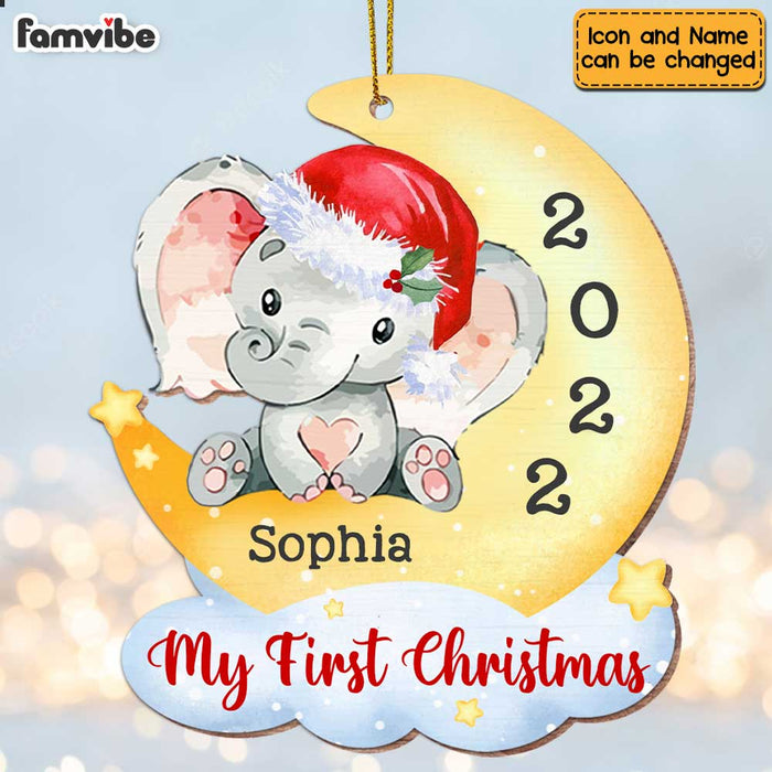 Personalized Baby's 1st Christmas Moon Ornament OB32 58O47 1