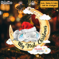 Personalized Baby's 1st Christmas Moon Ornament OB33 58O53 thumb 1