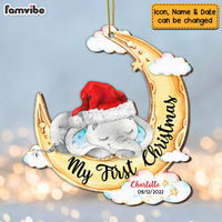 Personalized Baby's 1st Christmas Moon Ornament OB33 58O53 thumb 1