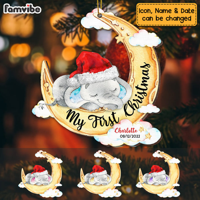 Personalized Baby's 1st Christmas Moon Ornament OB33 58O53 1