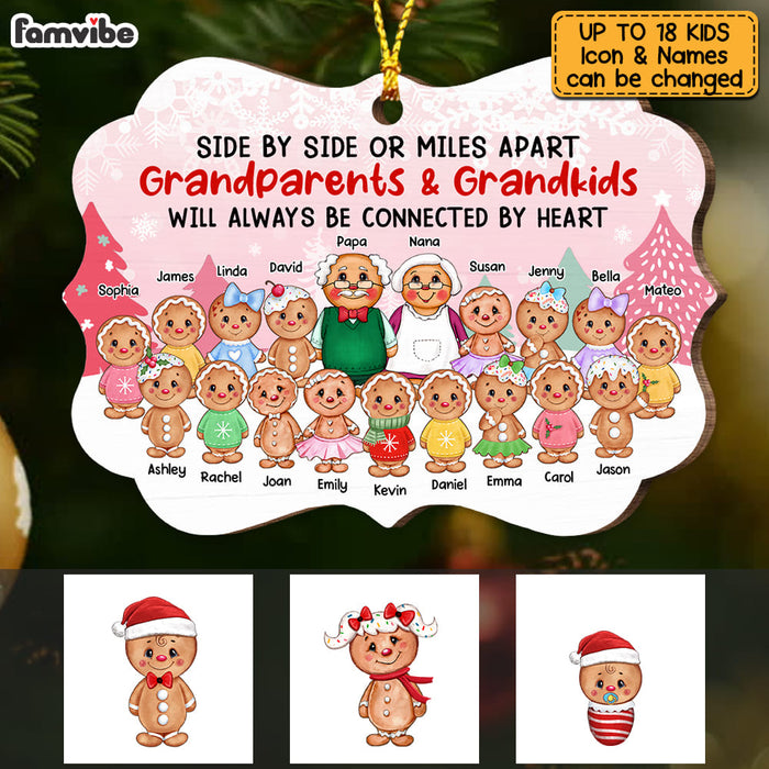 Personalized Grandparents & Grandkids Gingerbread Benelux Ornament OB44 30O53 1