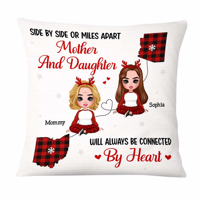 Personalized Mother And Daughter Long Distance Pillow OB41 23O47 1