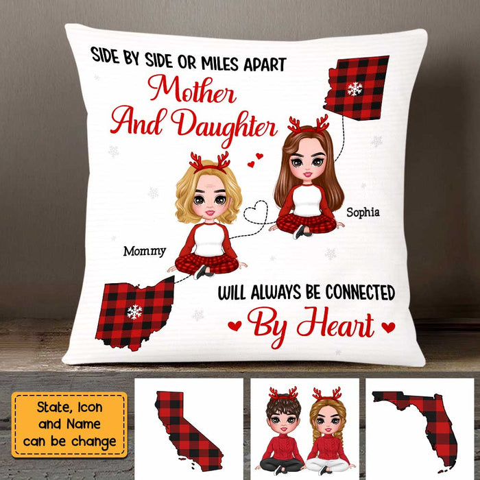 Personalized Mother And Daughter Long Distance Pillow OB41 23O47 1