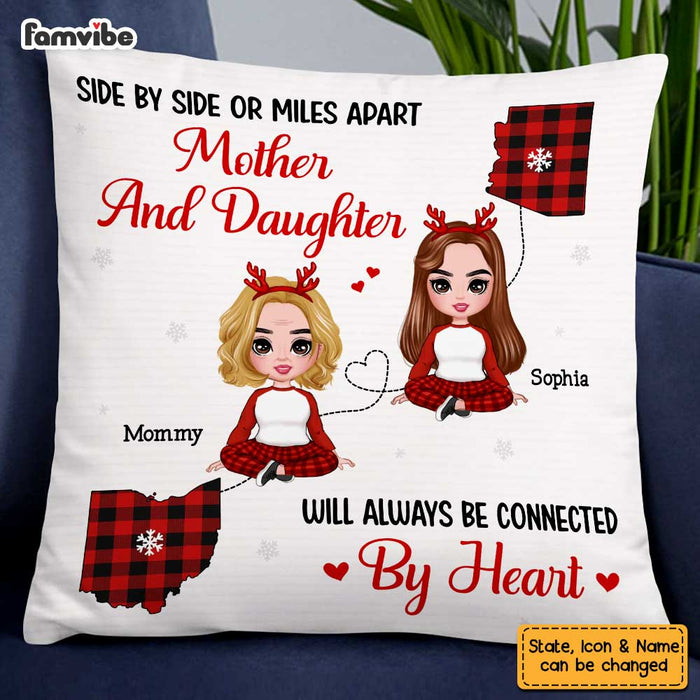 Personalized Mother And Daughter Long Distance Pillow OB41 23O47 1