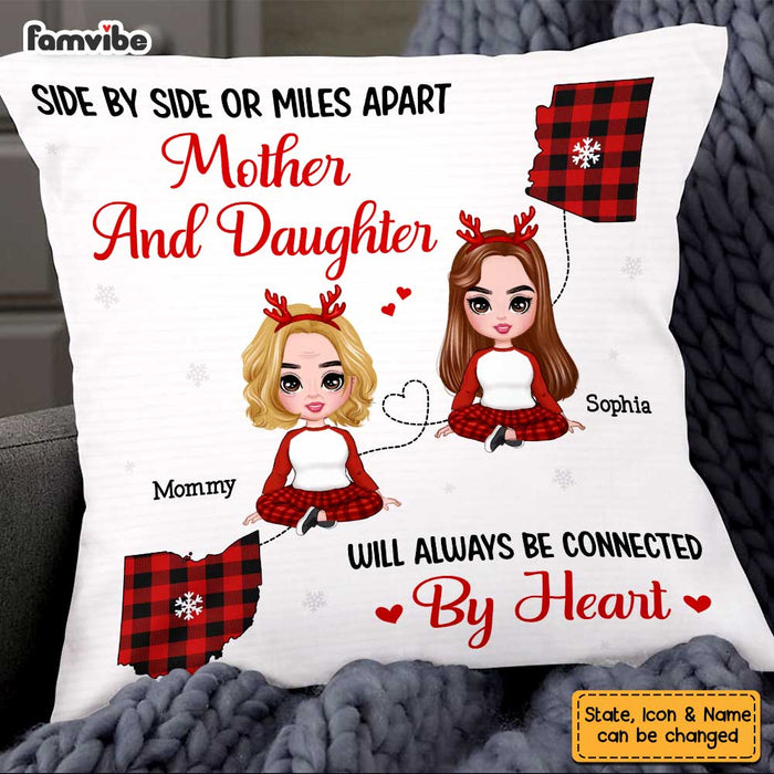 Personalized Mother And Daughter Long Distance Pillow OB41 23O47 1