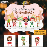 Personalized Life Is Better With Grandkids Boho Christmas Benelux Ornament OB42 58O53 thumb 1