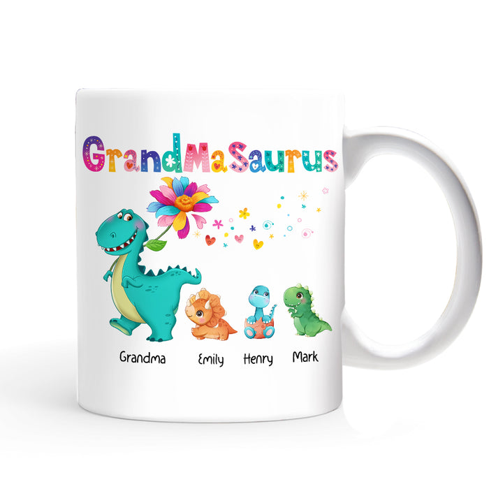 Personalized Grandmasaurus Colorful Flower Mug SB122 30O53 1