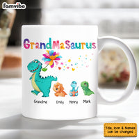 Personalized Grandmasaurus Colorful Flower Mug SB122 30O53 thumb 1
