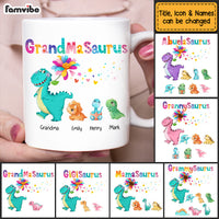 Personalized Grandmasaurus Colorful Flower Mug SB122 30O53 thumb 1