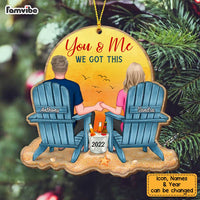 Personalized Couple Beach You And Me We Got This Ornament OB42 32O34 thumb 1