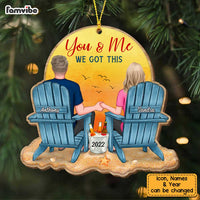 Personalized Couple Beach You And Me We Got This Ornament OB42 32O34 thumb 1