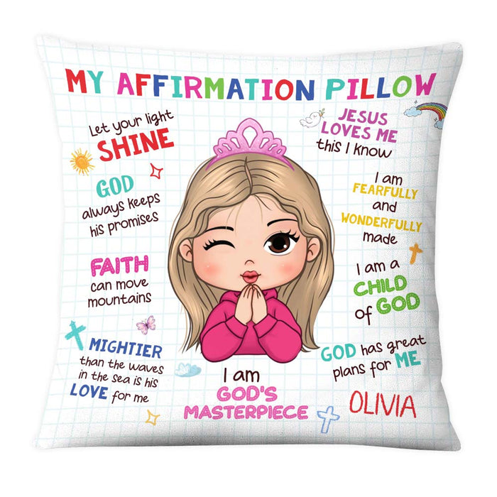 Personalized Gift For Granddaughter Christian Affirmation Pillow 30283 1