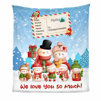 Personalized Grandparents Snowman Blanket OB43 30O47 thumb 1