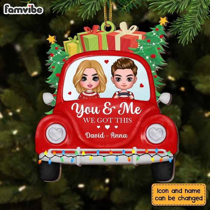 Personalized Red Truck Couple Ornament OB43 23O28 1