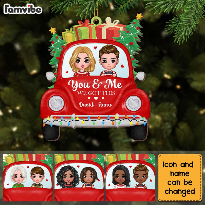 Personalized Red Truck Couple Ornament OB43 23O28 1