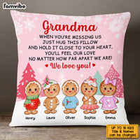 Personalized Hug To Grandma Christmas Gingerbread Pillow OB42 23O53 thumb 1
