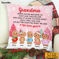 Personalized Hug To Grandma Christmas Gingerbread Pillow OB42 23O53 thumb 1