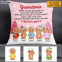 Personalized Hug To Grandma Christmas Gingerbread Pillow OB42 23O53 thumb 1