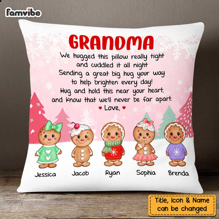 Personalized Grandma Gingerbread Hug This Pillow OB111 30O47 1