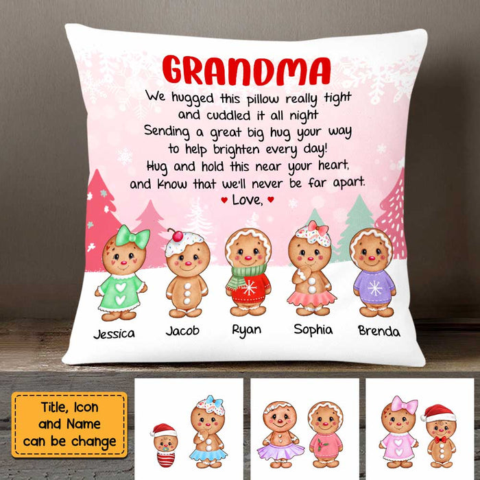 Personalized Grandma Gingerbread Hug This Pillow OB111 30O47 1